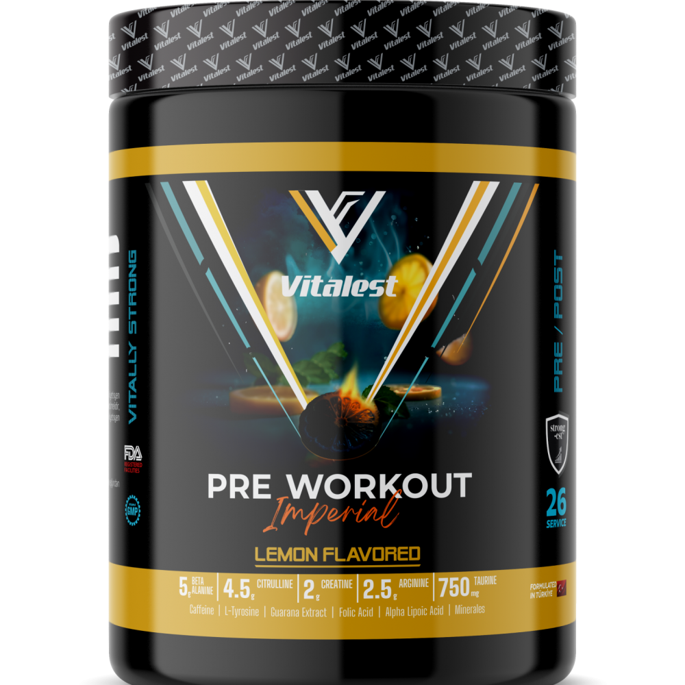 Vitalest Pre Workout Limon Aromalı 468G.  26 Servis