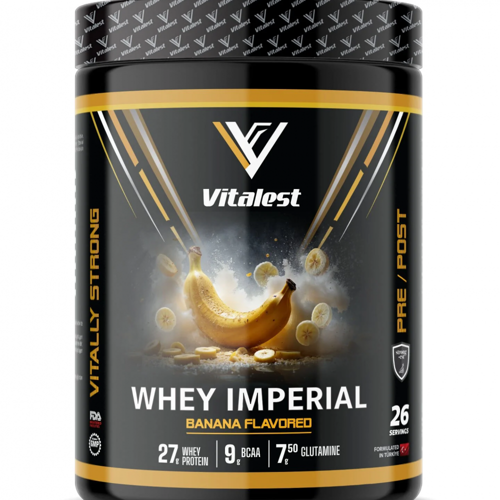 Whey Imperial Muz Aromalı 988G. Protein Tozu 26 Servis