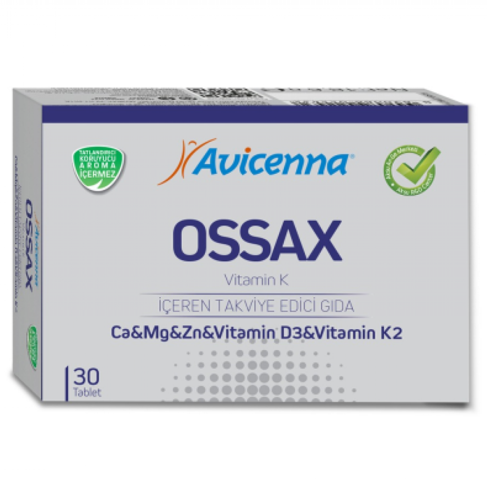 Avicenna Ossax Vitamin K 30 Tablet - Kalsiyum, Magnezyum & D3