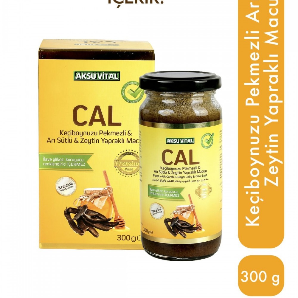 CAL Keçiboynuzu Pekmezli Arı Sütlü Zeytin Yapraklı Macun 300 gr