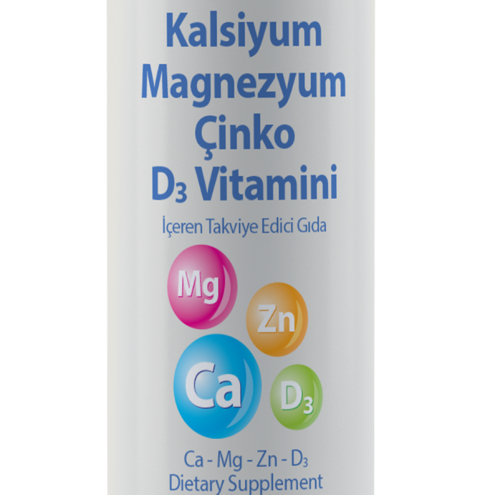 Kalsiyum Magnezyum Çinko D3 Vitamini  - 20 Efervesan Tablet