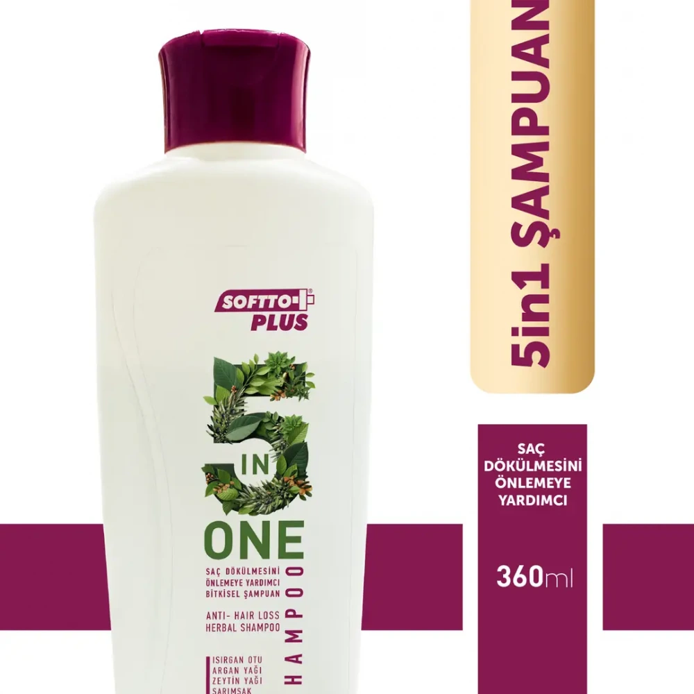 5 In 1 Saç Dökülmesi Karşıtı Bitkisel Şampuan 360ml