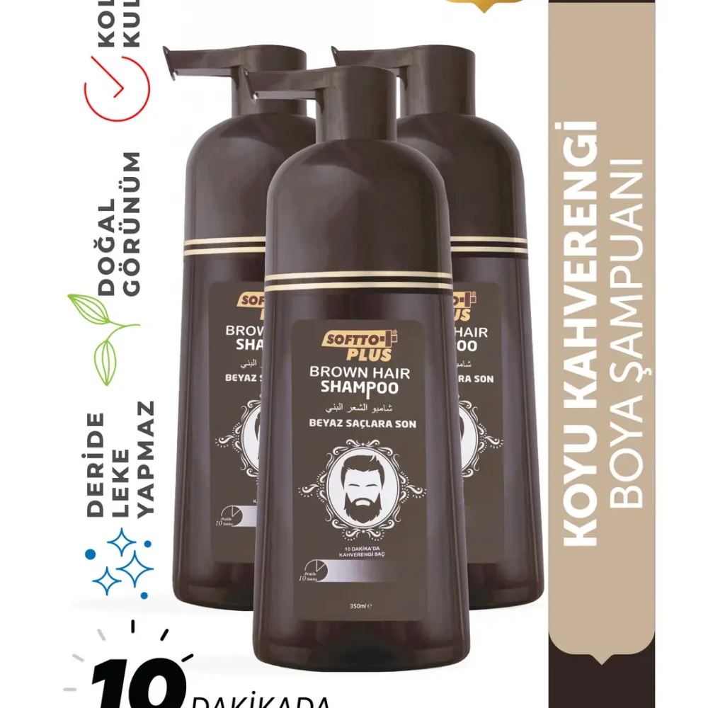 Üçlü Brown Hair Şampuan 350ml+350ml+350ml