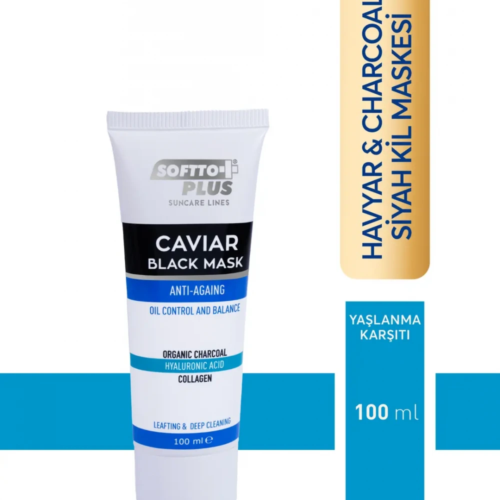 Havyar Yaşlanma Karşıtı Yağ Kontrol ve Dengeleyici Siyah Maske 100 ML