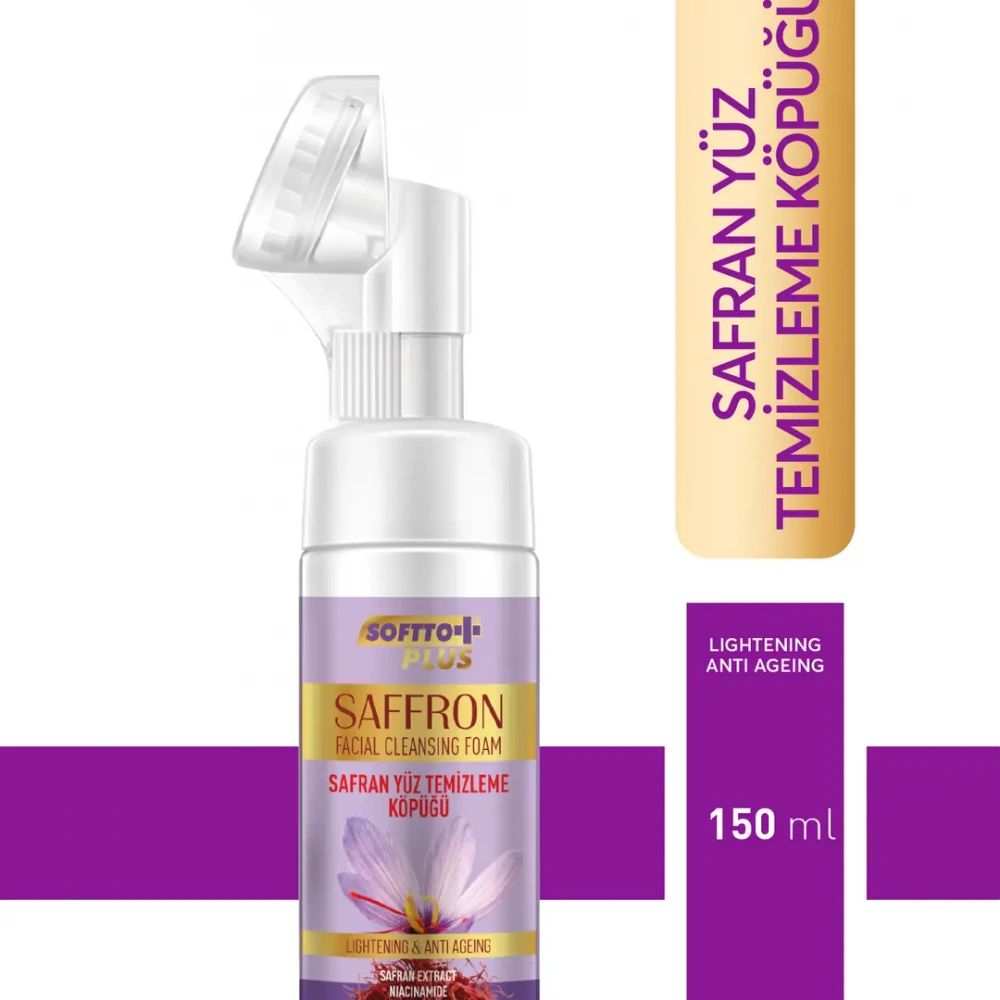 Aydınlatıcı ve Niacinamide içerikli Safran Fırçalı Yüz Temizleme Köpüğü 150ml